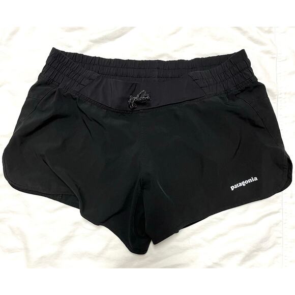 Patagonia Nine Trails Shorts Women Small Black 4” Inseam Stretch Running Hiking - Picture 4 of 9